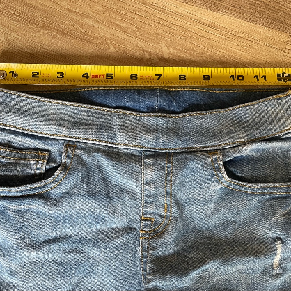 Girls size 12 Jeggings Cat & Jack jean leggings distressed - Picture 4 of 5